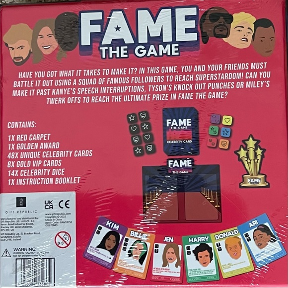 Fame: The Game -  Be a Star! Limited Run Board Game 2-6 Players. Super Fun. NWT. - Picture 2 of 3